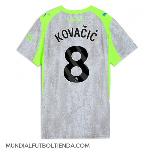Camiseta Manchester City Mateo Kovacic #8 Tercera Equipación Replica 2025-26 para mujer mangas cortas